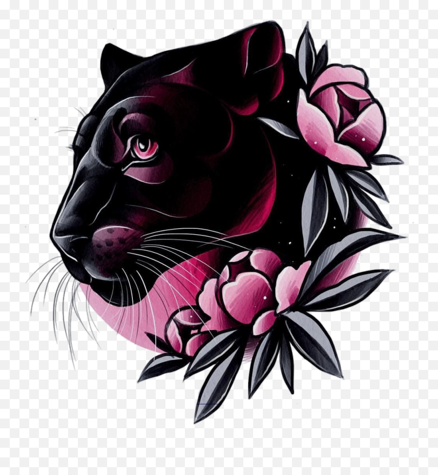 Panther Sticker Challenge On Picsart - Desenho Tatuagem Pantera Emoji,Vblack Panther Emojis