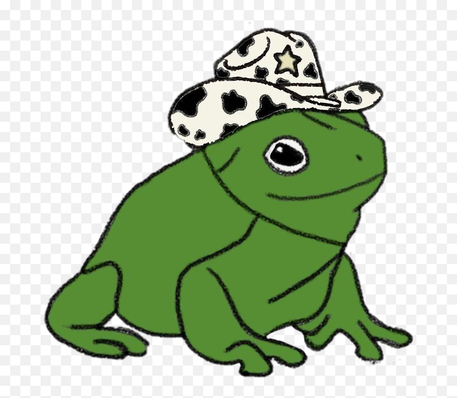 Discover Trending Frog Stickers Picsart - Frog With Cow Print Cowboy Hat Emoji,Frog And Coffee Emoji
