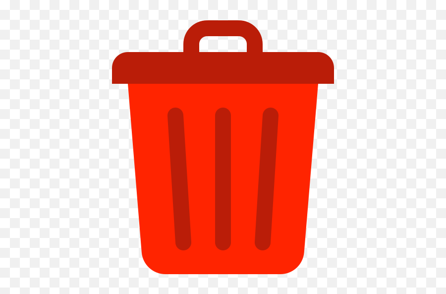 Trash Can Delete Free Icon Of - Red Trash Can Icon Png Emoji,Emoticon Trashcan