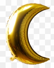 Golden Moon Crescent Shaped Foil - Solid Emoji,Justice Emoji Party Supplies