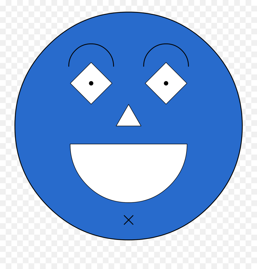 Geometricfacehappyalegrecircle - Free Image From Needpixcom Geometry Emoji,Concerned Face Emoticon