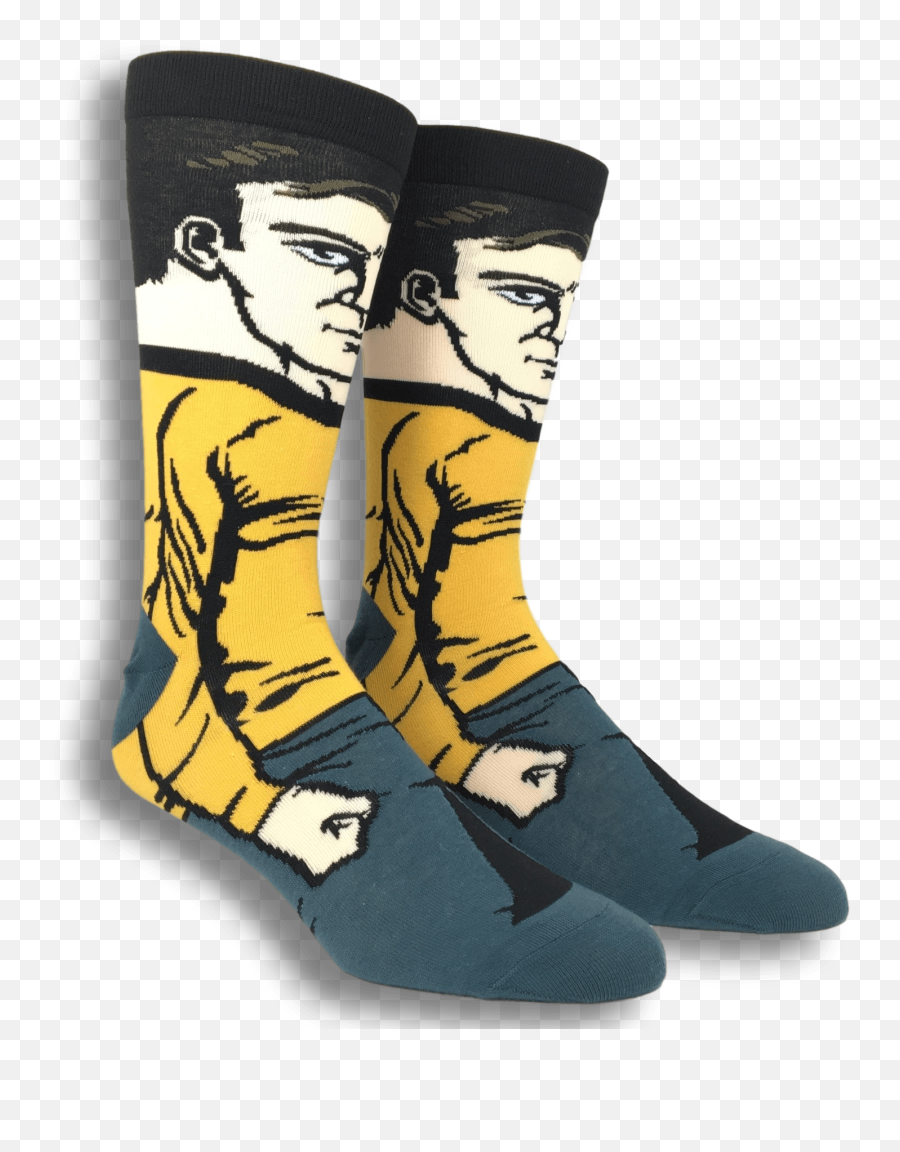 Star Trek Kirk 360 Socks - Kneeling Emoji,Emoji Art Socks