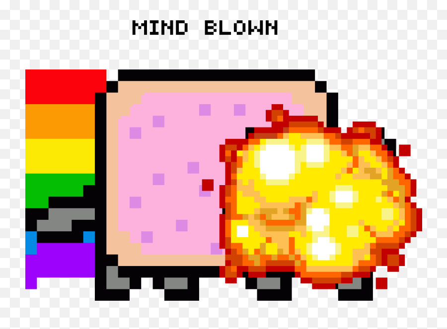 Download Hd Mind Blown Meme - Nyan Cat Glitch Gif Emoji,Nyan Cat Emoticon Dowload