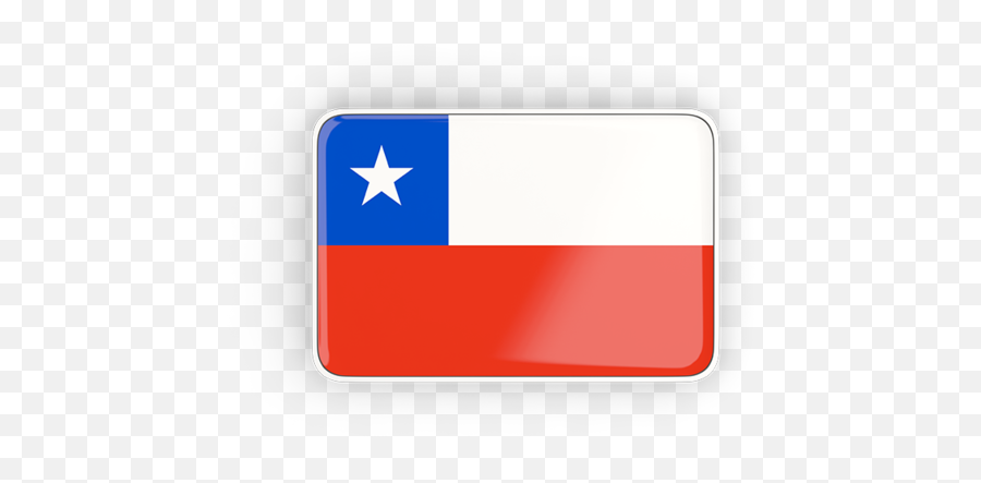 Rectangular Icon With Frame Illustration Of Flag Of Chile Emoji,Choile Emoji