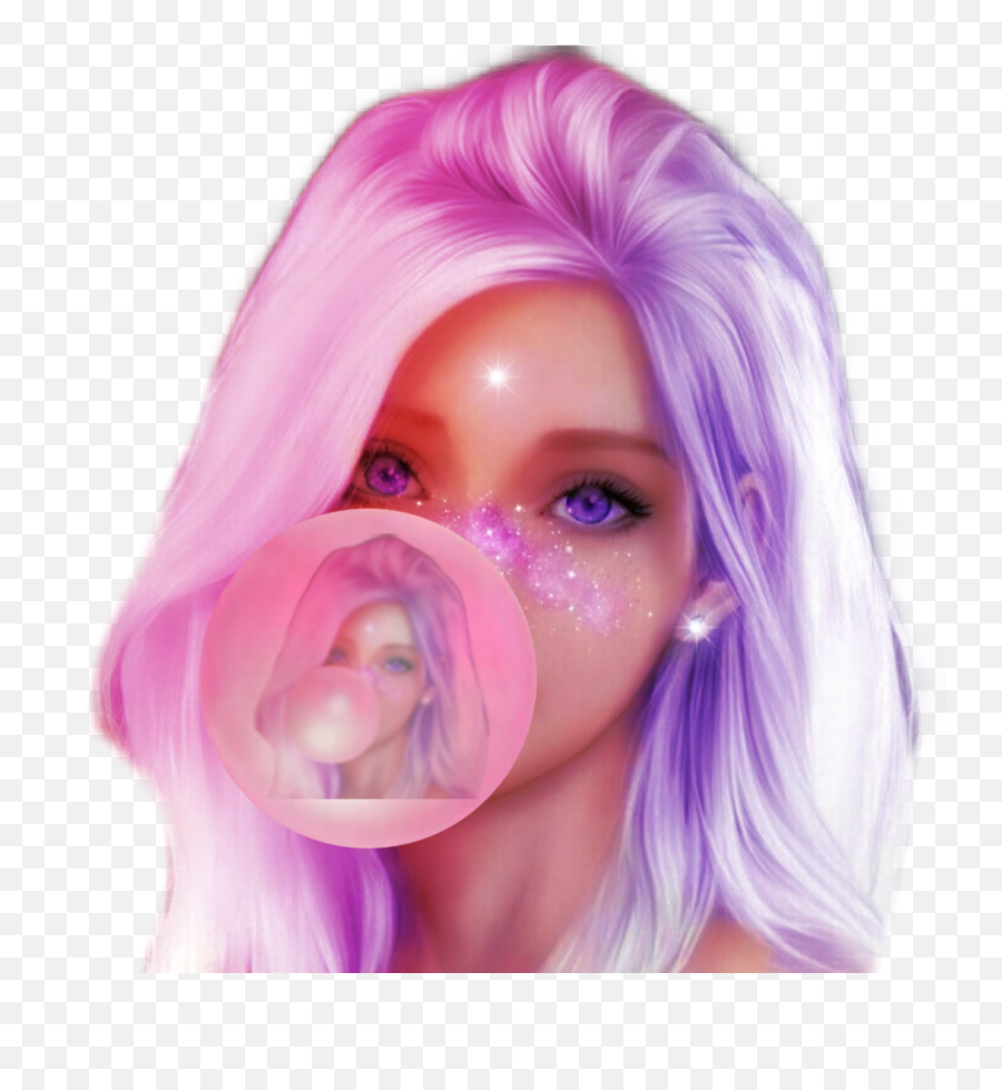 Bubble Gum Sticker Challenge On Picsart Emoji,Wig Emoji Copy And Paste