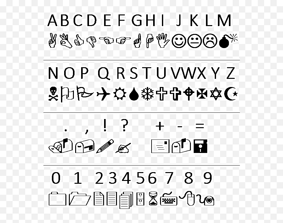 Undertale Wingdings Font - Gaster Alphabet Emoji,Wingdings Emoji Translator
