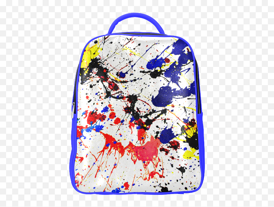 Red Paint Splatter Popular Backpack - Paint On An Apron Emoji,Emoji Backpack For Boys