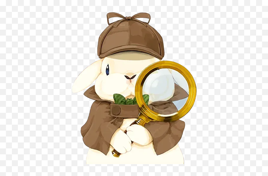 Rabbit Stickers For Whatsapp Page 4 - Stickers Cloud Saint Petka Emoji,Magnifying Glass Emoji 2