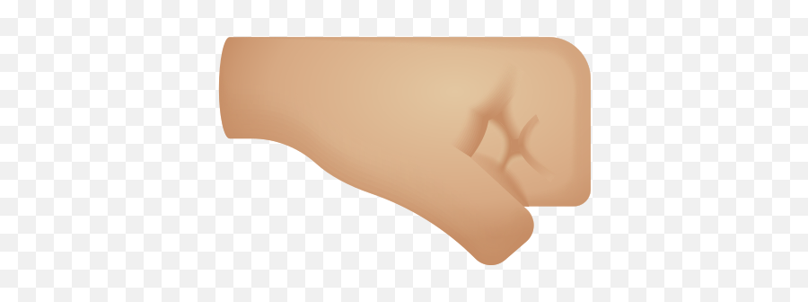 Right Facing Fist Medium Light Skin Tone Icon - Horizontal Emoji,Punch Hand Emoji