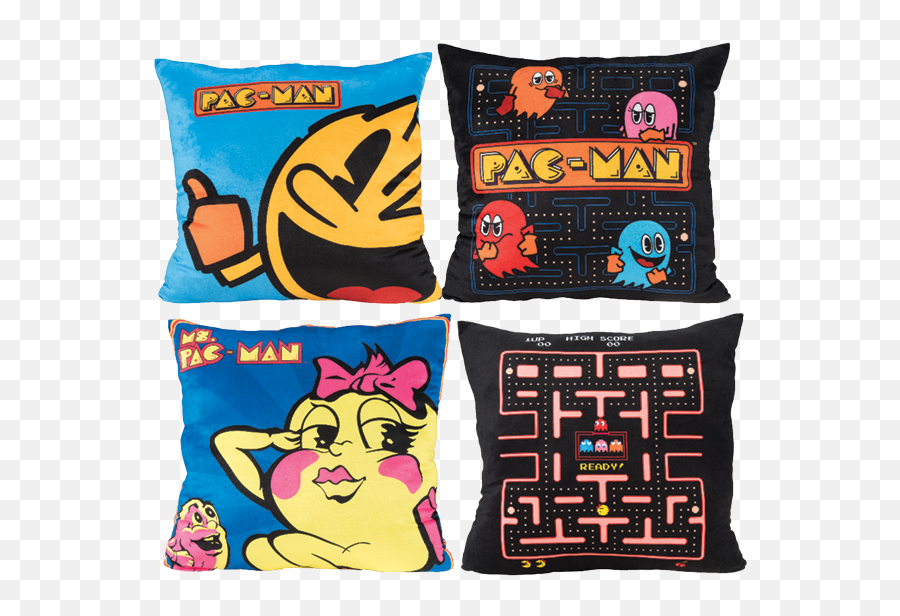 Pac - Man Ms Pac Man Pillow Emoji,Emoticon Plush Pillow