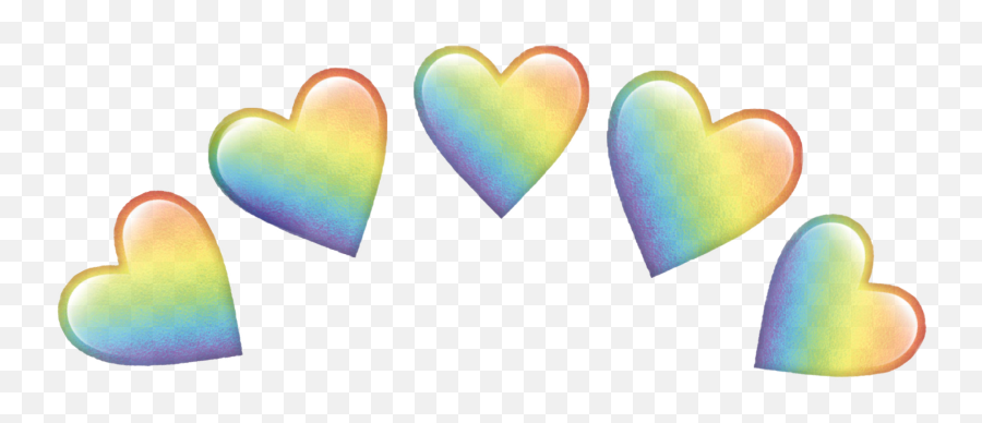 Di Picsart Lovestickers - Rainbow Heart Crown Png Emoji,Rainbow Emoji