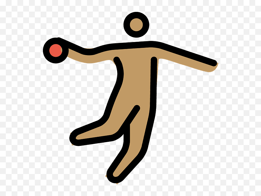 Person Playing Handball Emoji Clipart - Clip Art Png Handball Émoji,Emoticon For Hiking