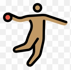 Person Playing Handball Emoji Clipart - Clip Art Png Handball Émoji,Emoticon For Hiking