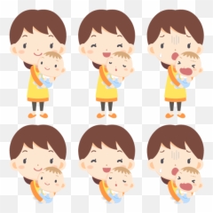 Woman Hug Baby With Different Emotions - Different Emotions Png Emoji,What Are The Different Emotions