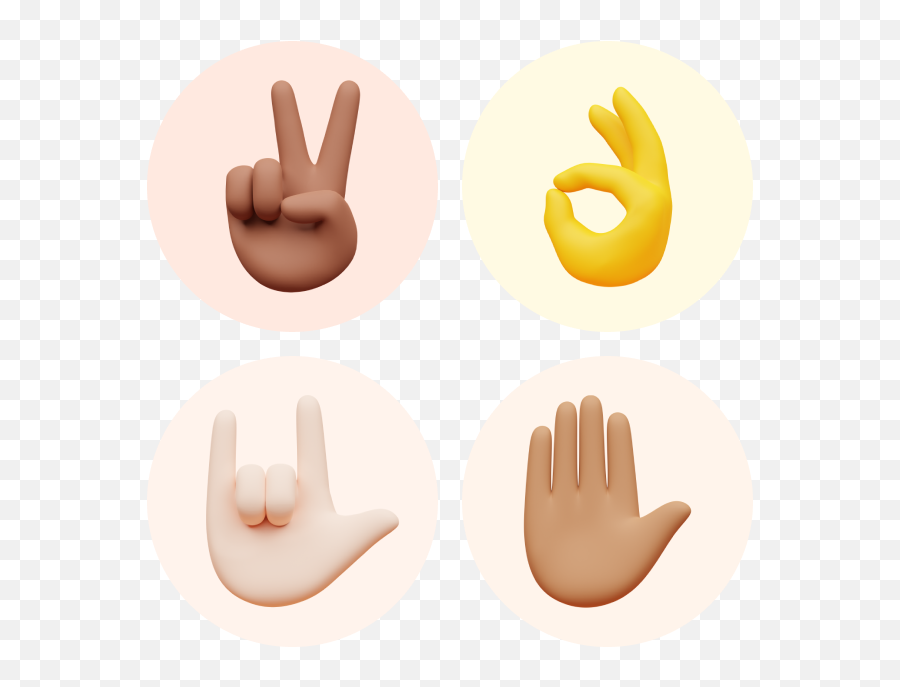 3d Emoji For Design Projects And Startups - Kimmel Park,Four Finger Emojis