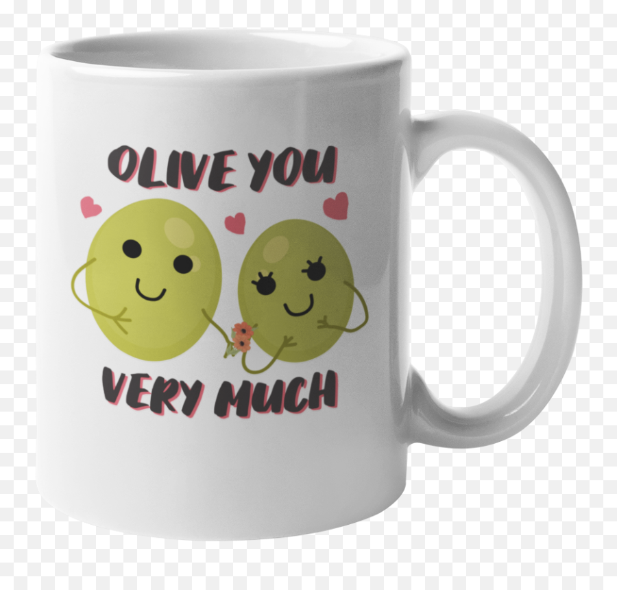 Olive You Very Much Love Coffee U0026 Tea Mug Or Stuff For Valentines Kitchen 11oz - Walmartcom Magic Mug Emoji,Emoticons For 5 De Mayo