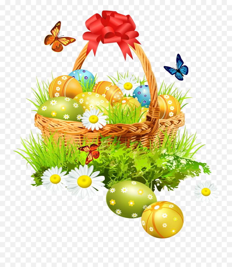 Eggsand Butterflies Png Clipart Picture Emoji,Easter Basket Emoji