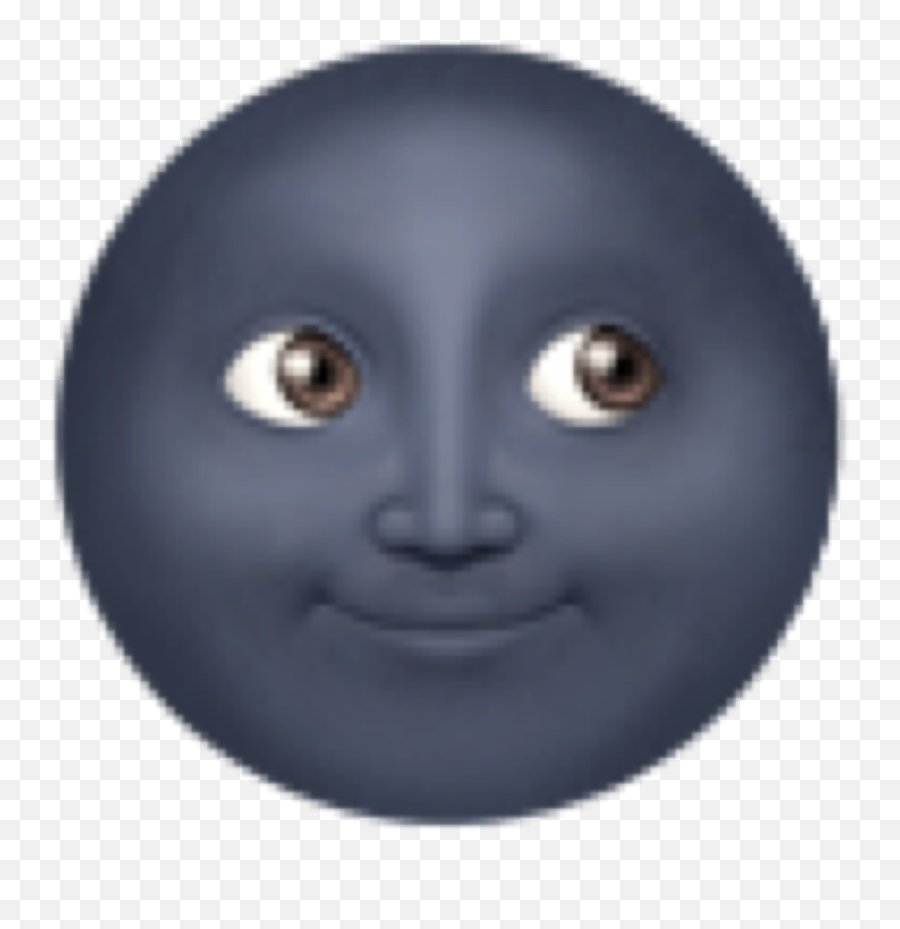 Moon Black Browneyes Emoji Face Sticker - Scary Moon Emoji,Cycle Emoji