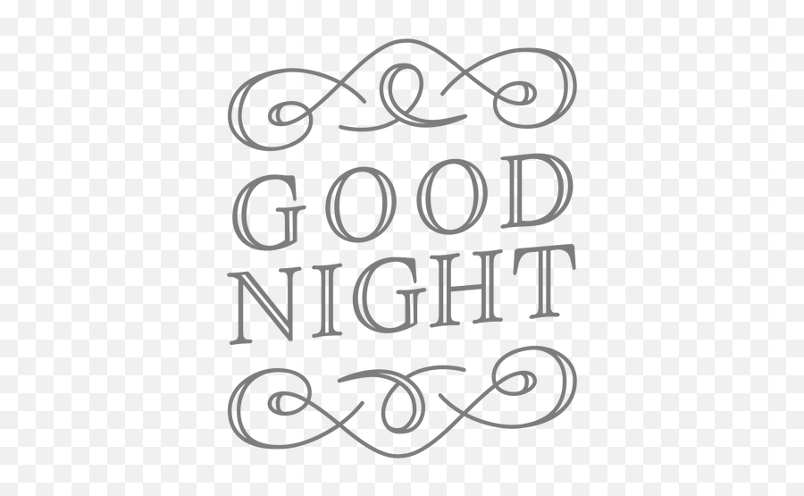 Good Night Vintage Label - Transparent Png U0026 Svg Vector File Dot Emoji,Goodnight Emoji Text