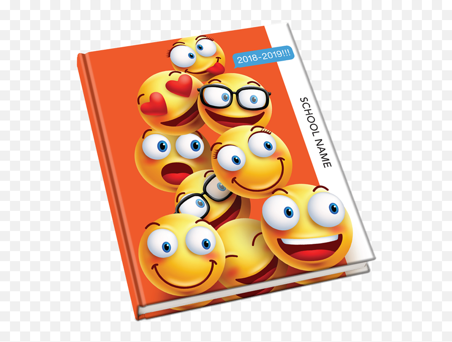 Emoji Yearbook Cover Hd Png Download - Emoji Yearbook Theme,Flame Emoji