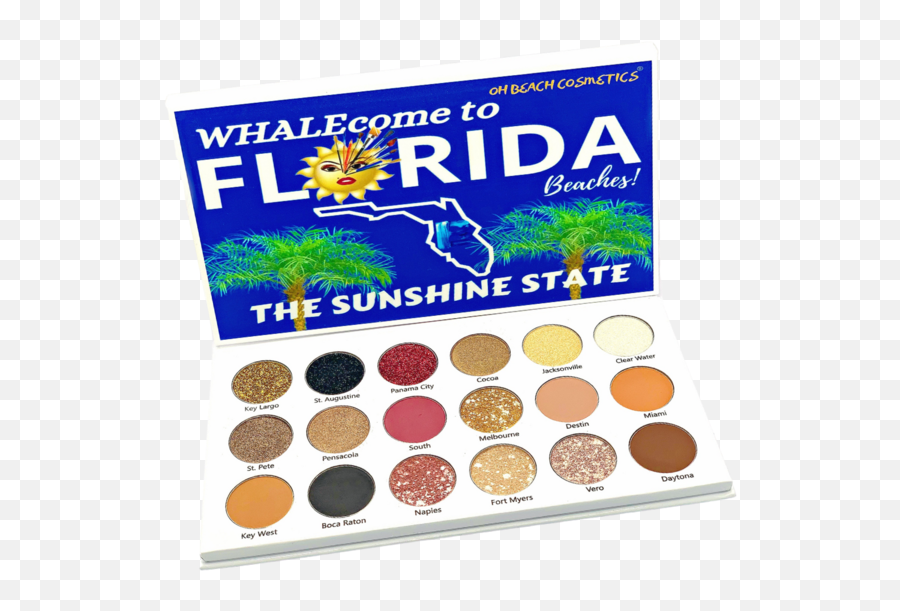 Whalecome To Florida Beaches Eyeshadow Palette U2013 Oh Beach Emoji,How To Make The Wtf Face Emoticon