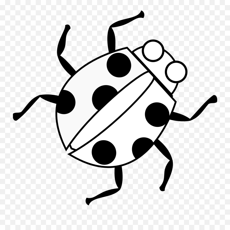 Free Cartoon Ladybug Clipart Download - Bug Clipart Black And White Emoji,Sleep Ant Ladybug Ant Emoji