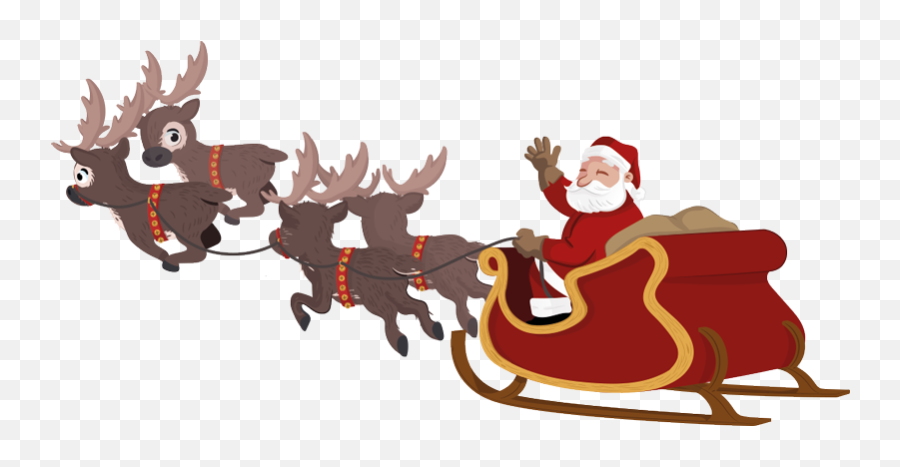 Christmas Sleigh Png Hd Png - Santa Sleigh Png Emoji,Santa Sleigh Emoji