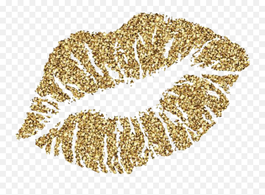 Kiss Lip Mouth Gold Sticker By Daniela Teixeira - Senegence Order Going Emoji,Lip Mark Emoji