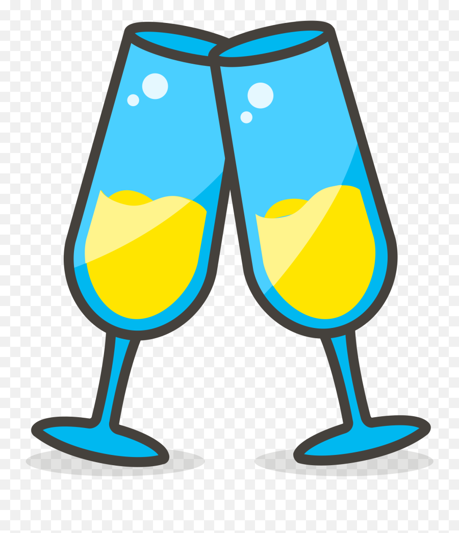 Verre De Champagne Emoji Clipart - Clinking Glasses Emoji Gif,Cheers Emoji