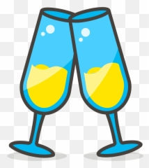 Verre De Champagne Emoji Clipart - Clinking Glasses Emoji Gif,Cheers Emoji