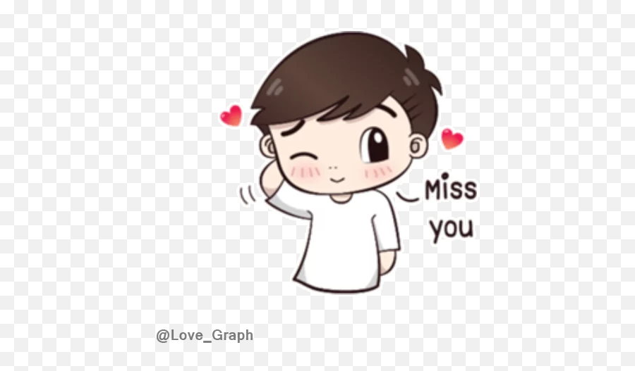 To Add Boobib Cute Boy Love Graph Stickers For Telegram - Cute Korean Boy Stickers Emoji,Boys Emoji
