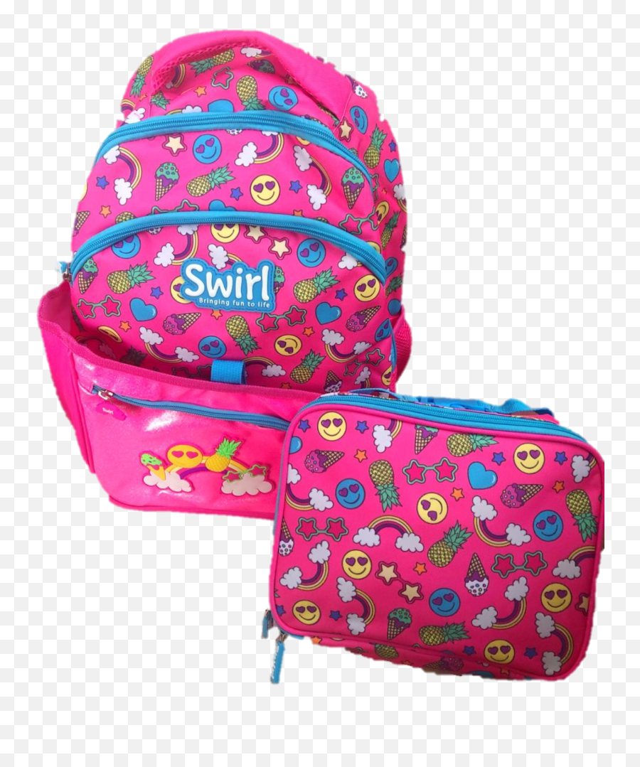 Swirl Emoji School Backpack And Lunch - For Teen,School Emoji