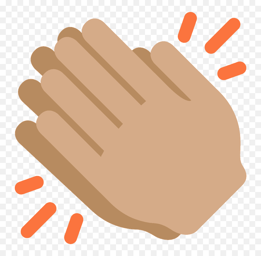 Clapping Hands Emoji With Medium Skin Tone Meaning And - Imagenes De Manos Aplaudiendo Animadas,Nail Emoji