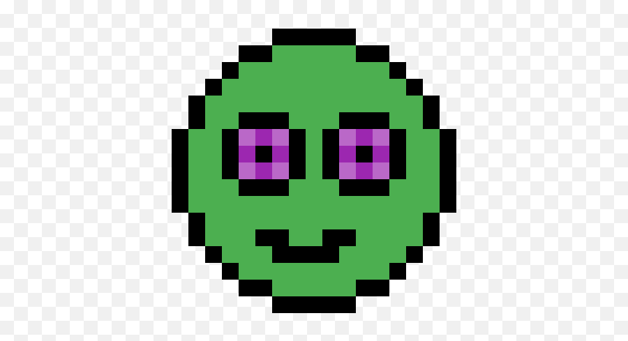 Pixilart - Alien Head By Dragontammerz 8 Bit Ball Emoji,Alien Emoticon On Facebook
