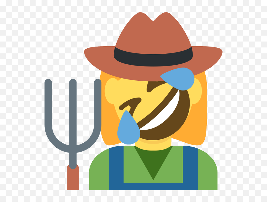 Emoji Face Mashup Bot On Twitter U200d Woman Farmer - Farmers Icon Png,Rolling Laughter Emoji