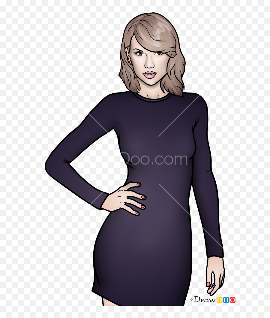 How To Draw Taylor 2 Taylor Swift - Basic Dress Emoji,Taylor Swift Snake Emojis