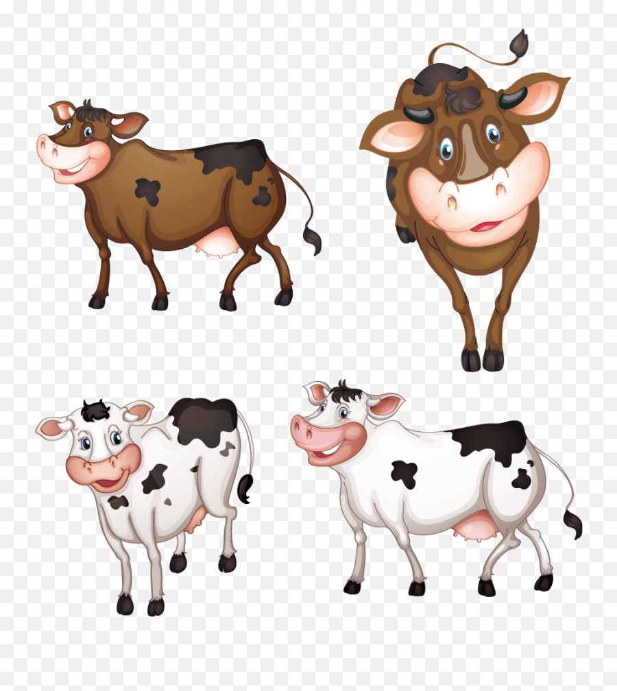 Cows Clipart Calf Cows Calf - Cow Graphic Emoji,Cow Showing Emotion