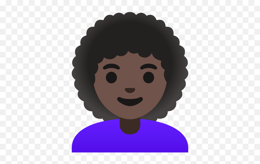 Dark Skin Tone Curly Hair Emoji - Hair,Brown Hair Emojis