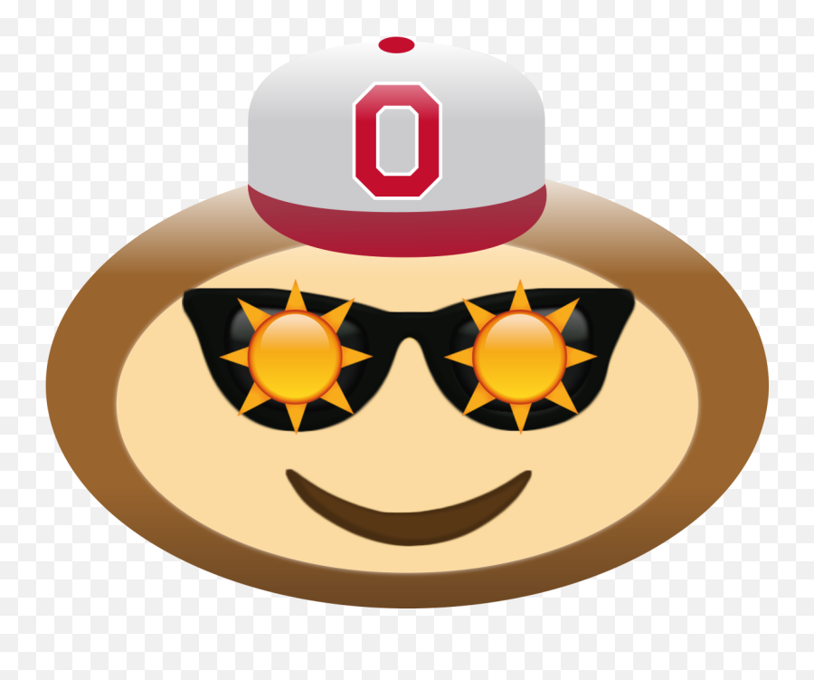 Sunglasses Emoji - Ohio State Buckeyes Football Clipart Animated Brutus Buckeye Emoji,Emoji With Sunglasses