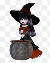 Cartoon Girl - Fictional Character Emoji,Witch Cauldron Emoticon