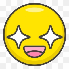 Star Struck Emoji - Emoji Clipart Full Size Clipart Starstruck Émoji Fond Transparent,Iphone Explosion Emoji