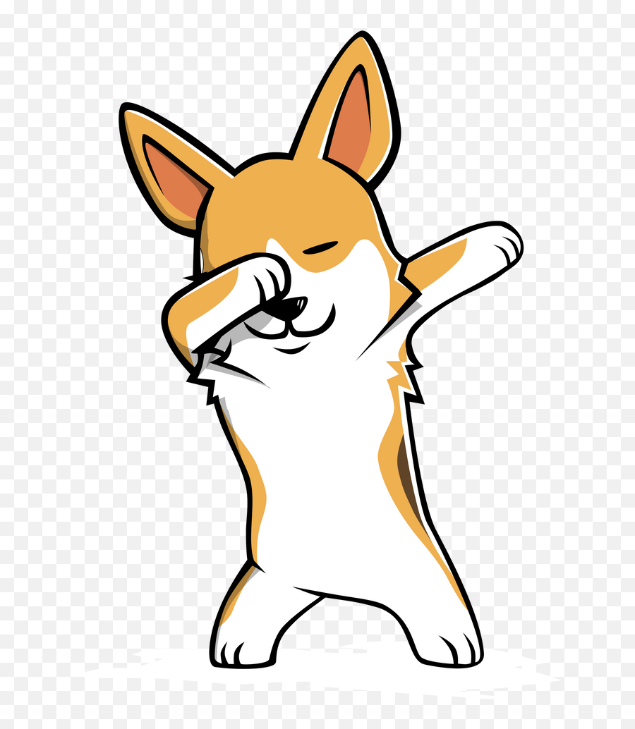 Funny Pembroke Welsh Corgi Dabbing - Dabbing Corgi Emoji,Daschund Emoji