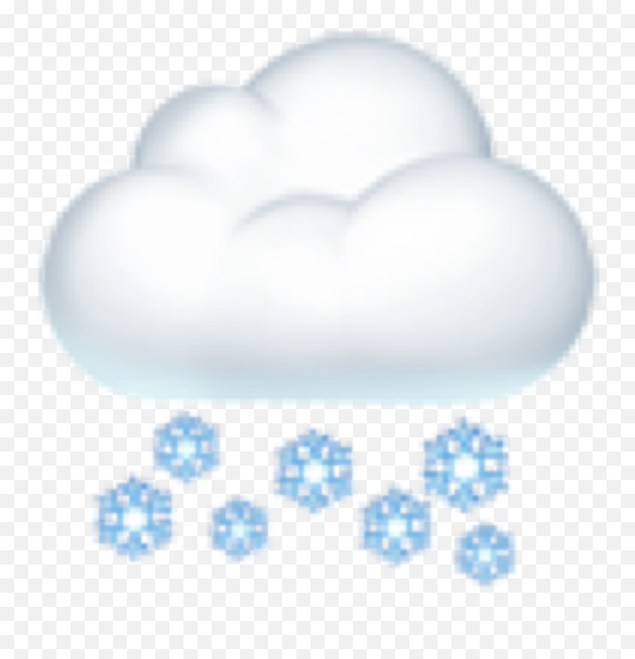 White Snow Snowing Sticker - Dot Emoji,Cloud Emojis