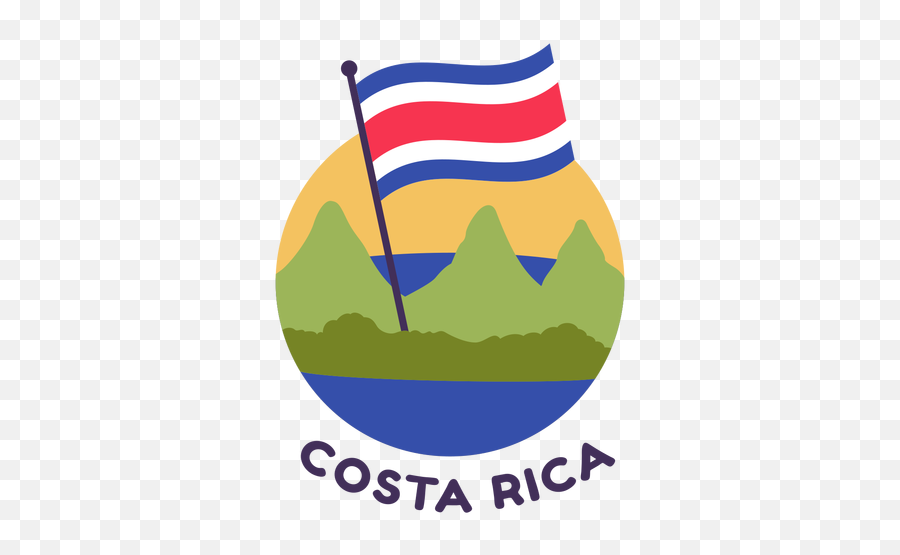 Costa Rica Flag Flat - Guaria Morada Dibujo Facil Emoji,Animated Costa Rica Flag Emojis