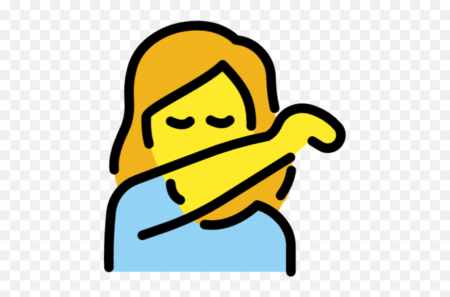 Woman Sneezing Into Elbow Emoji - Download For Free U2013 Iconduck Language,Girl Emojis No Background