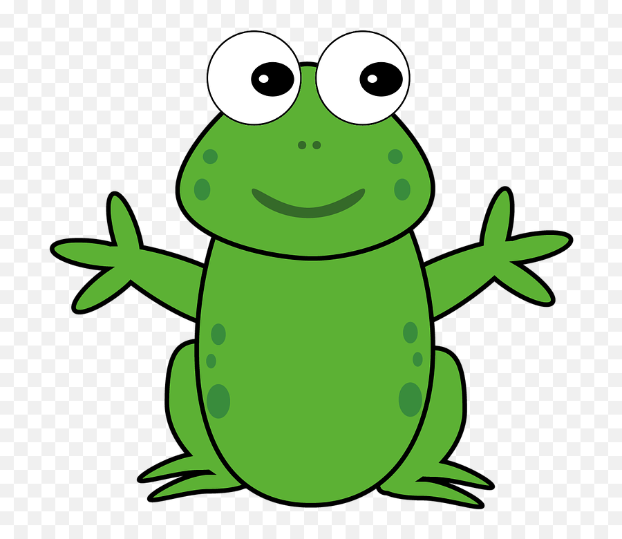 Happyfrogsmilecuteanimal - Free Image From Needpixcom Clipart Animals For Kids Emoji,Frog Emoticon