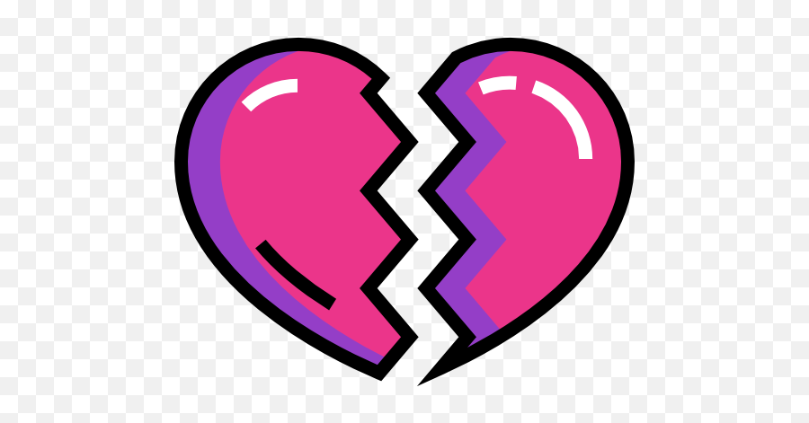 Free Icon - Purple Broken Hearts Png Emoji,Broken Heart Emoticon Facebook Status