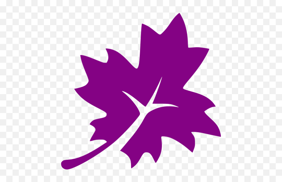 Purple Leaf 3 Icon - Orange Leaf Icon Transparent Emoji,Maple Leaf Emoticon For Facebook