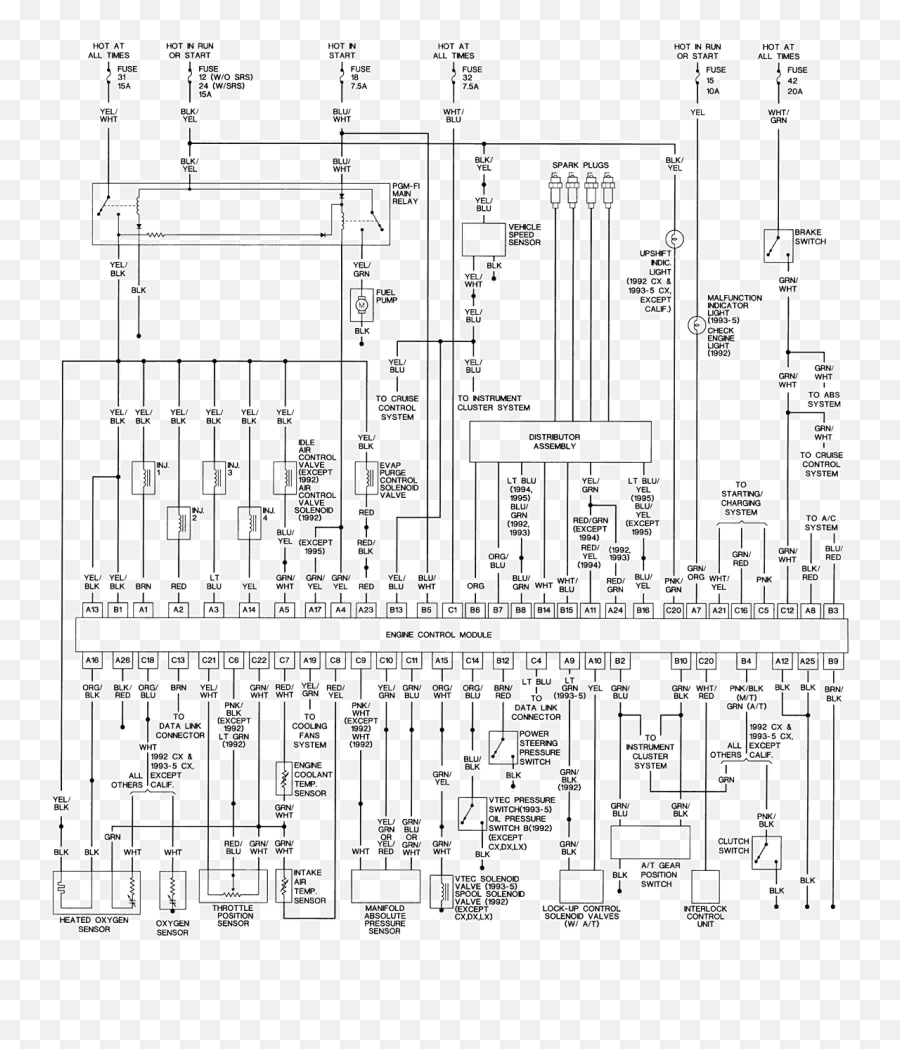 Diagram Honda Civic 1993 Wiring Diagram Full Version Hd Quality Emoji,Honda Civic Emotion Parts