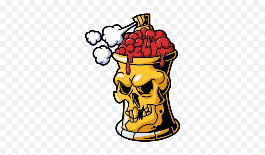 Graffiti Skull Spray Can Custom T - Shirt Tenstickers Emoji,Spray Paint Your Message Emoji